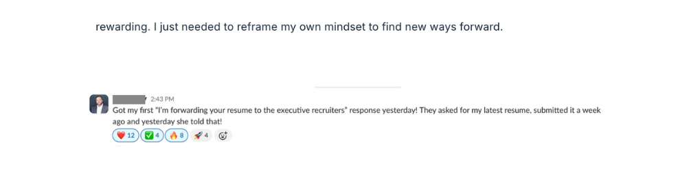 Written testimonial from an ECA member