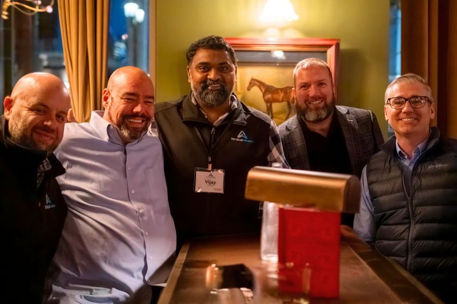 A group of members at dinner