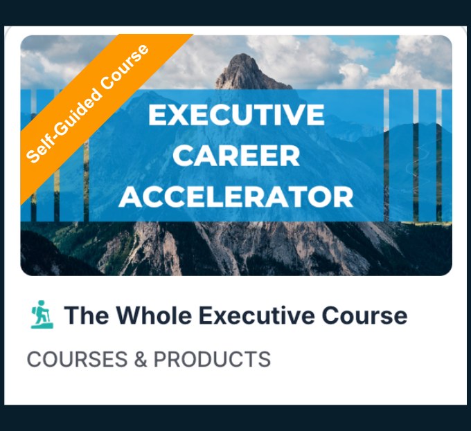 Executive Career Accelerator, Self-Guided