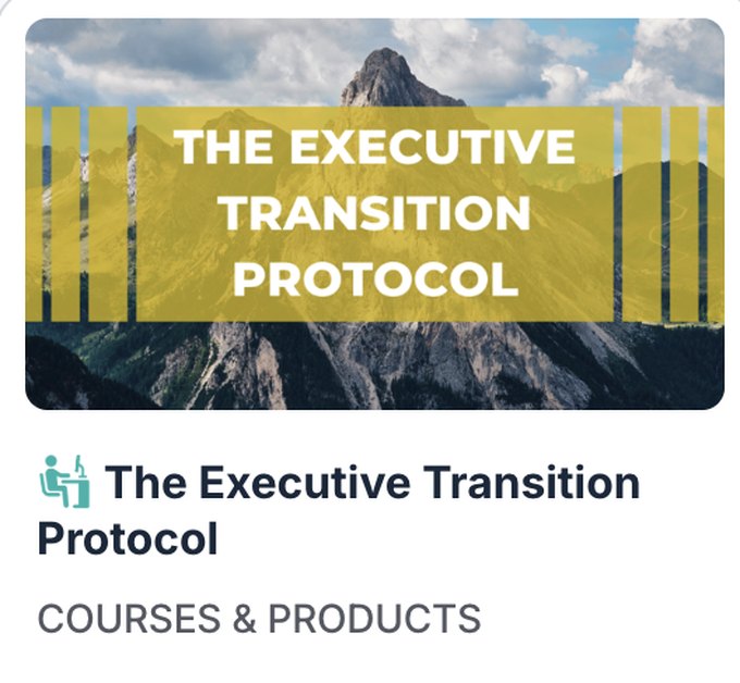 The Executive Transition Protocol