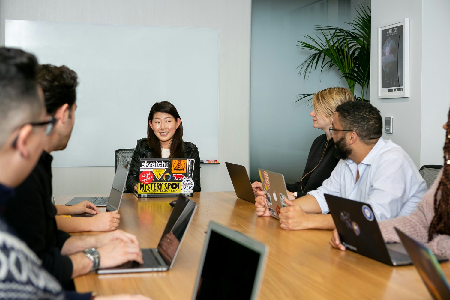 An executive leadership team in a working session